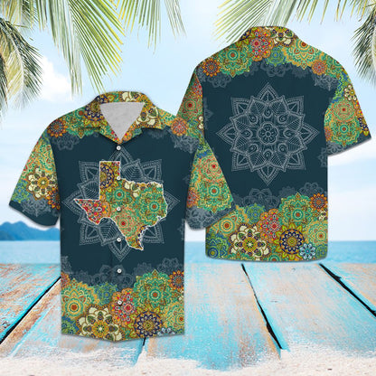 Texas Floral Mandala G5703 - Hawaii Shirt