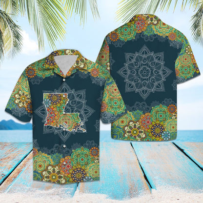 Louisiana Floral Mandala G5703 - Hawaii Shirt