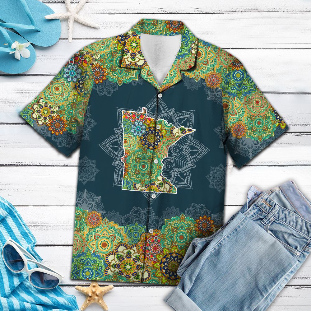 Minnesota Floral Mandala G5703 - Hawaii Shirt