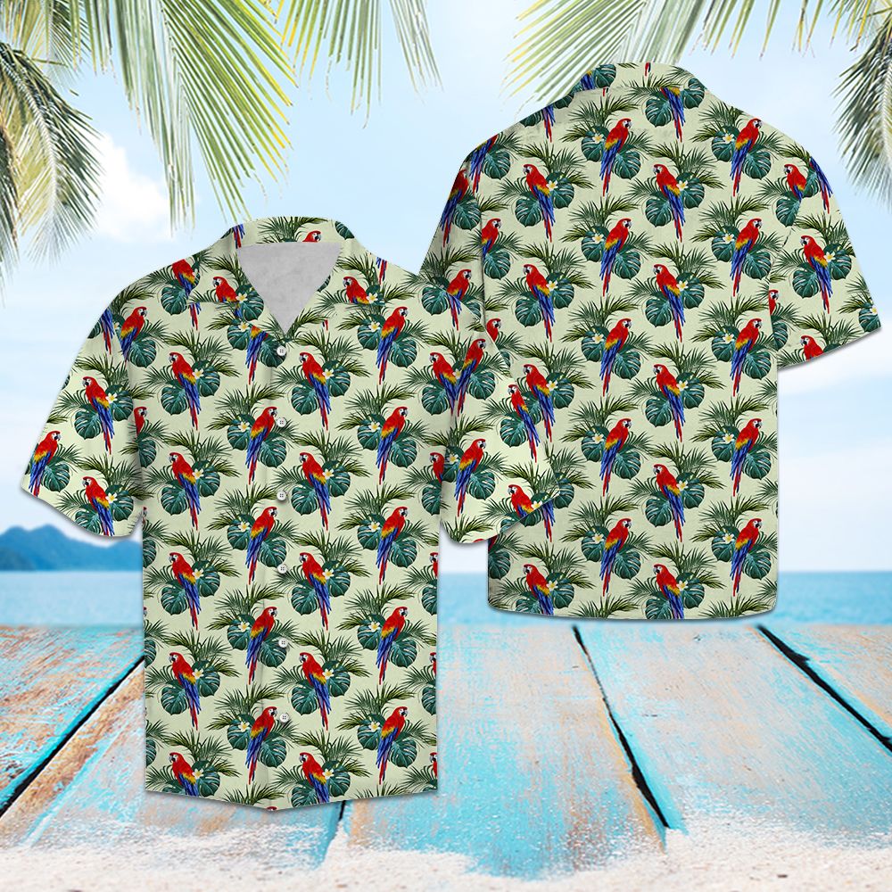 Parrot Palm Leaves T0607 - Hawaii Shirt