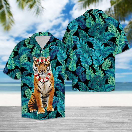 Tiger Flower Crown G5706 - Hawaii Shirt