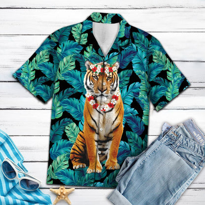 Tiger Flower Crown G5706 - Hawaii Shirt