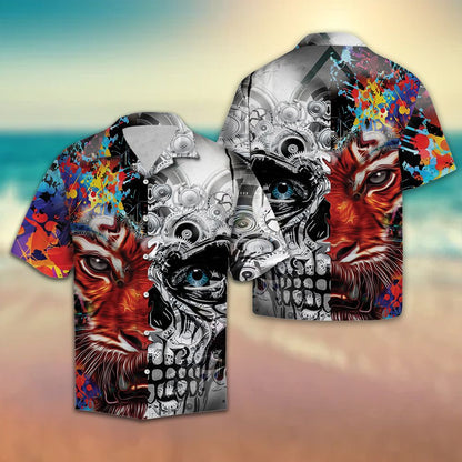 Awesome Tiger Skull G5706 - Hawaii Shirt