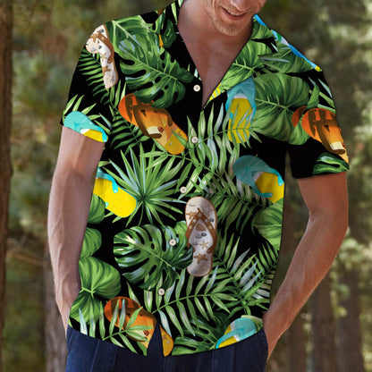 Flip Flop Green Tropical G5706 - Hawaii Shirt