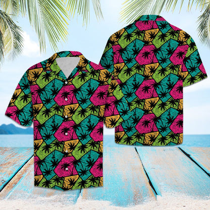 Coconut Palm Colorful T0607 - Hawaii Shirt