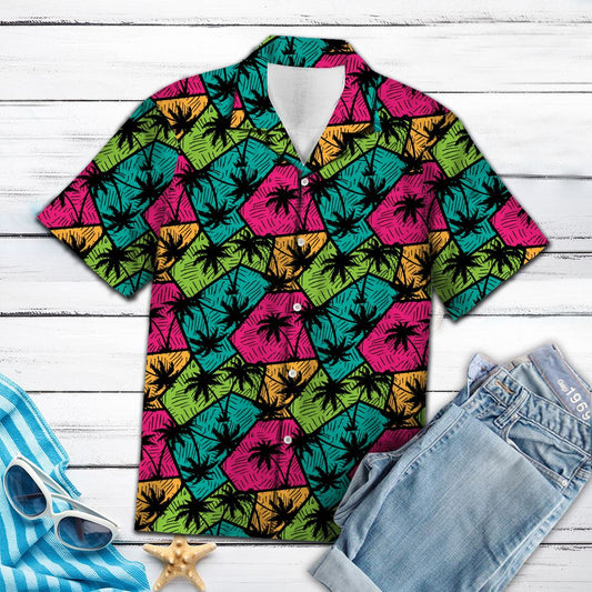 Coconut Palm Colorful T0607 - Hawaii Shirt