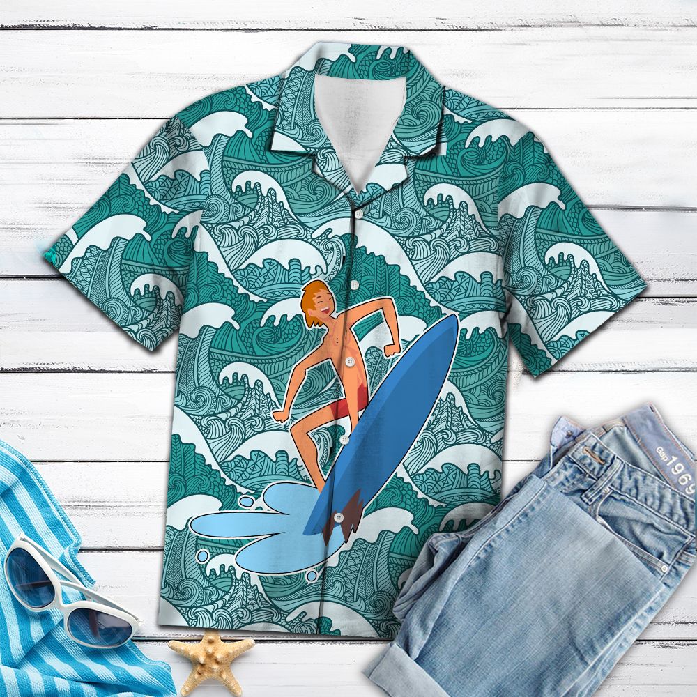 Surfing Waves T0607 - Hawaii Shirt