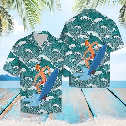 Surfing Waves T0607 - Hawaii Shirt