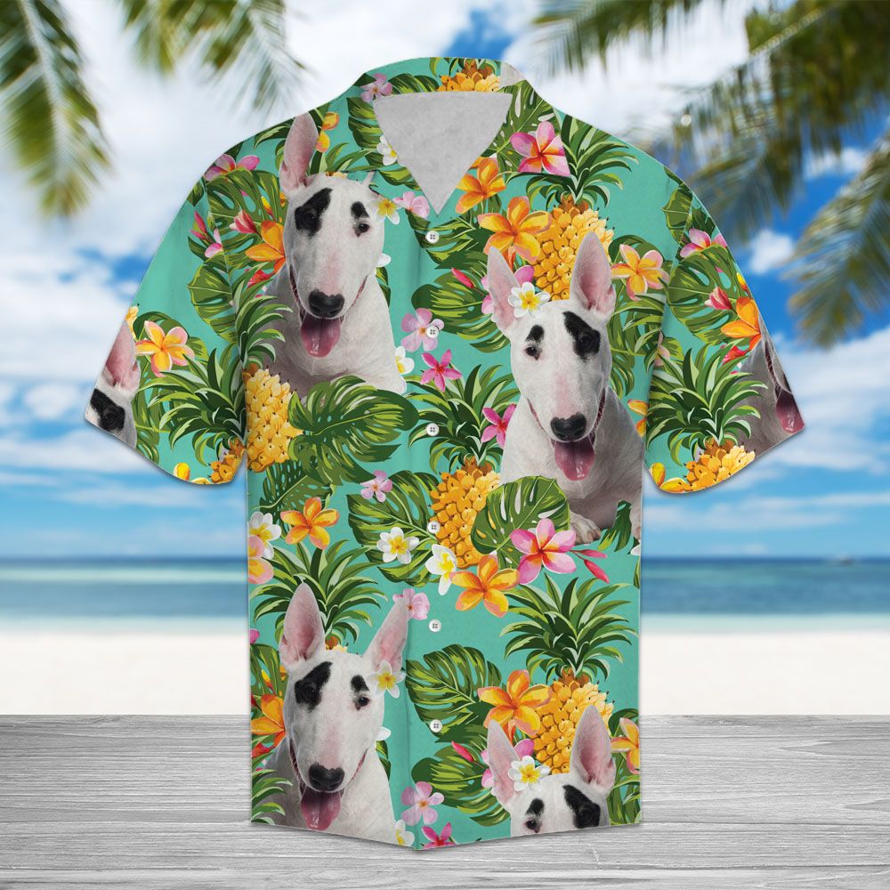 Tropical Pineapple Bull Terrier H37029 - Hawaii Shirt