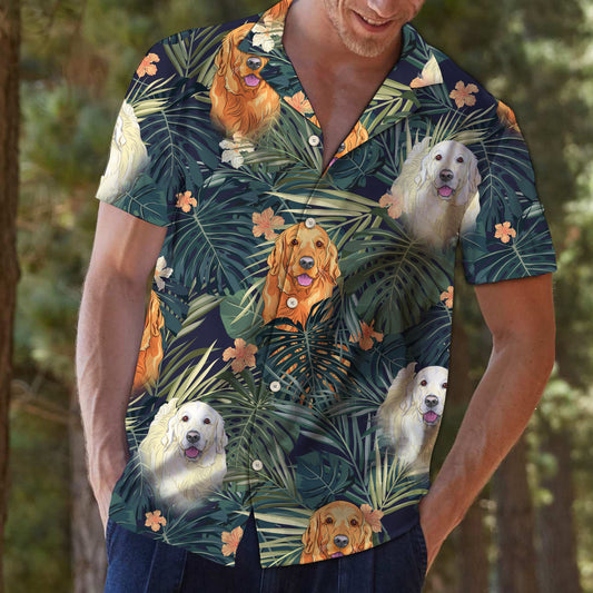 Golden Retriever Tropical Plants G5706 - Hawaii Shirt