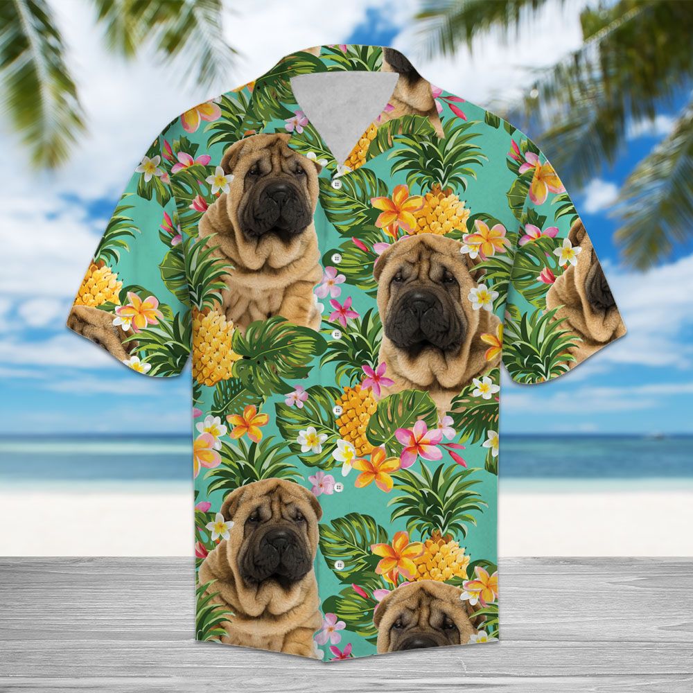 Tropical Pineapple Shar Pei H37030 - Hawaii Shirt