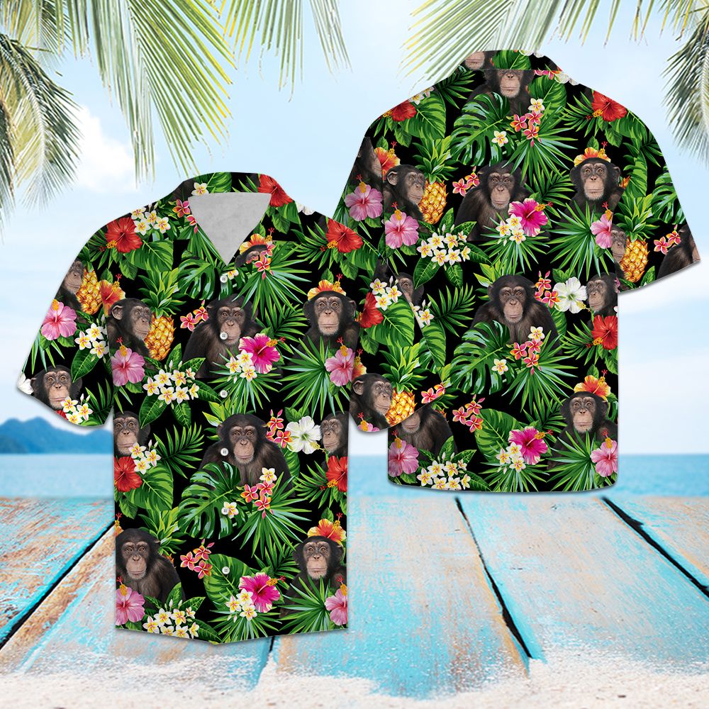 Chimpanzee Pineapple Tropical T0607 - Hawaii Shirt