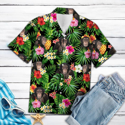 Chimpanzee Pineapple Tropical T0607 - Hawaii Shirt