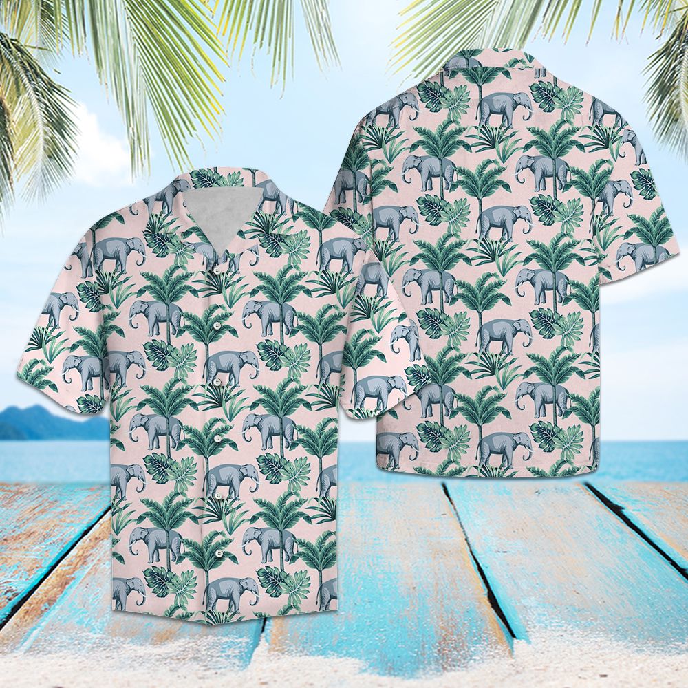 Elephant Coconut Palm T0607 - Hawaii Shirt