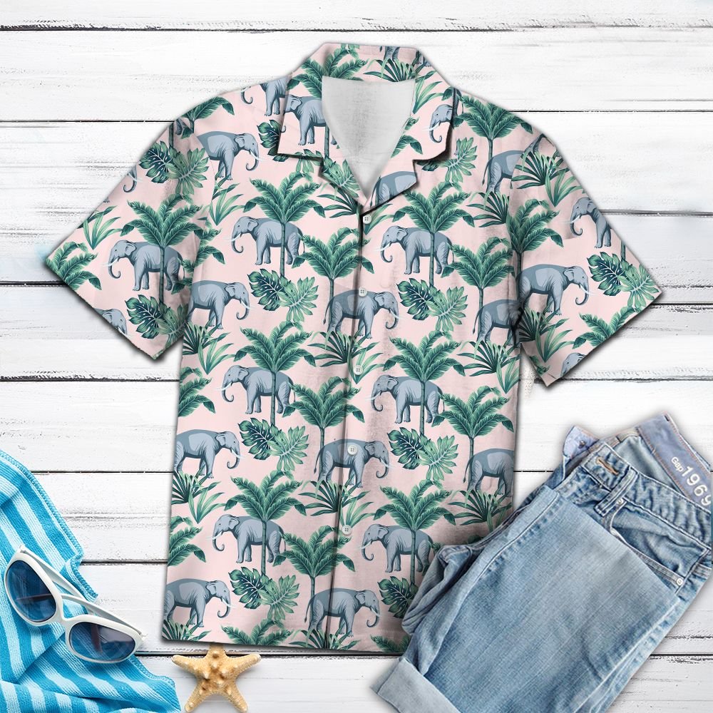 Elephant Coconut Palm T0607 - Hawaii Shirt