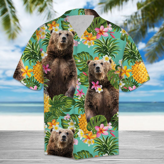 Tropical Pineapple Bear H67016 - Hawaii Shirt