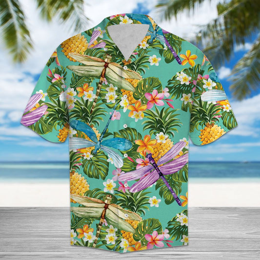 Tropical Pineapple Dragonfly H67021 - Hawaii Shirt