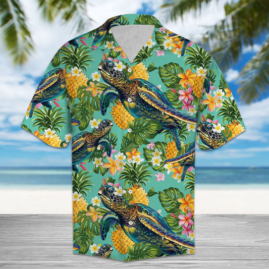 Tropical Pineapple Turtle H67022 - Hawaii Shirt