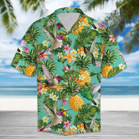 Tropical Pineapple Hummingbird H67029 - Hawaii Shirt