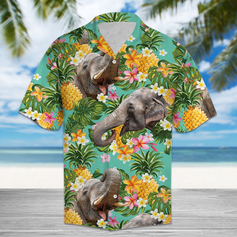 Tropical Pineapple Elephant H67030 - Hawaii Shirt