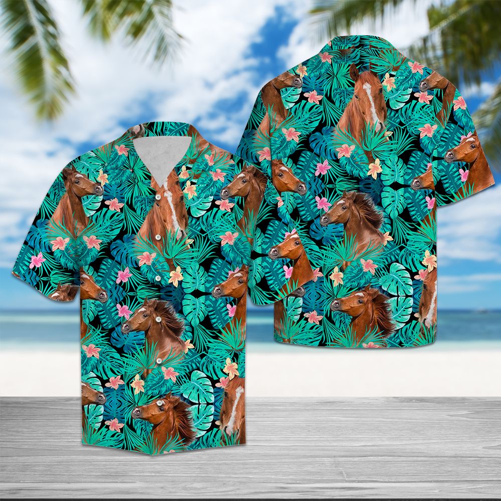 Horse Tropical T0607 - Hawaii Shirt