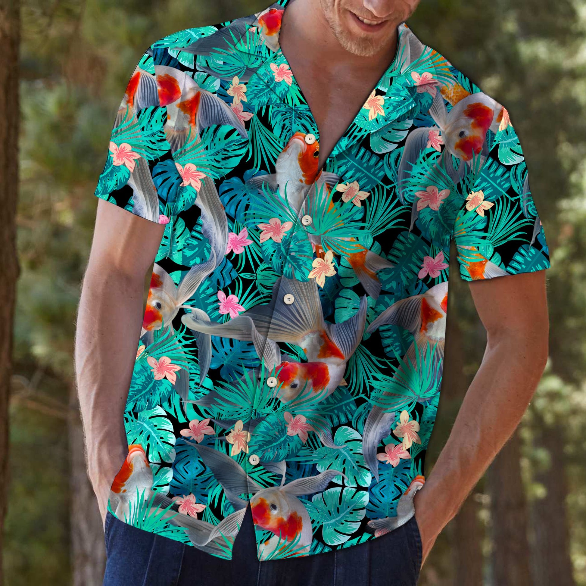 Koi Fish Men's Hawaiian Shirt