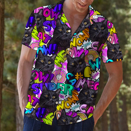 Black Cat Pop Art T0607 - Hawaii Shirt