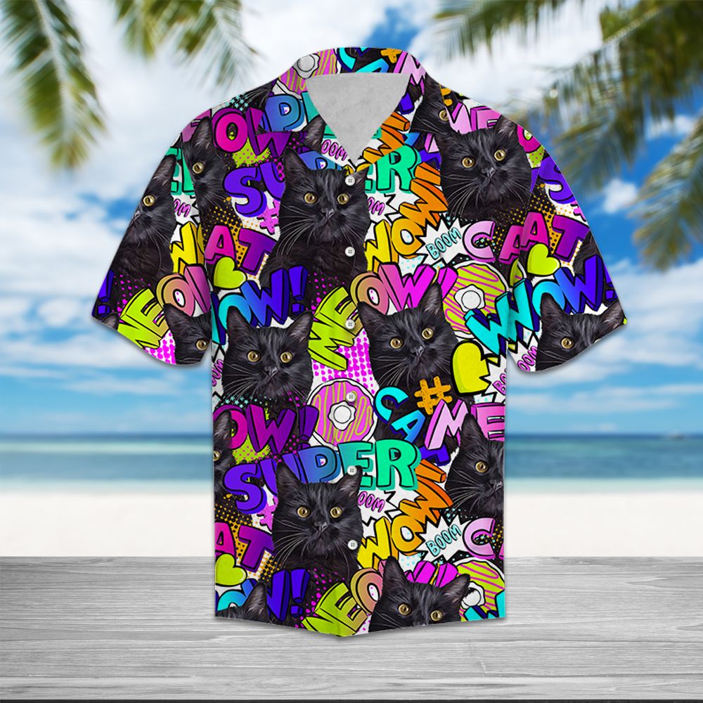 Black Cat Pop Art T0607 - Hawaii Shirt