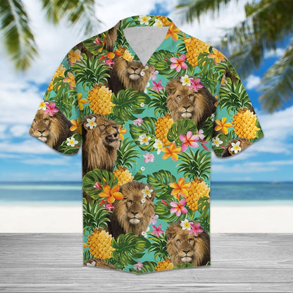 Tropical Pineapple Lion H67072 - Hawaii Shirt