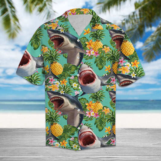 Tropical Pineapple Shark H67074 - Hawaii Shirt