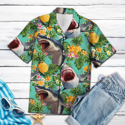 Tropical Pineapple Shark H67074 - Hawaii Shirt