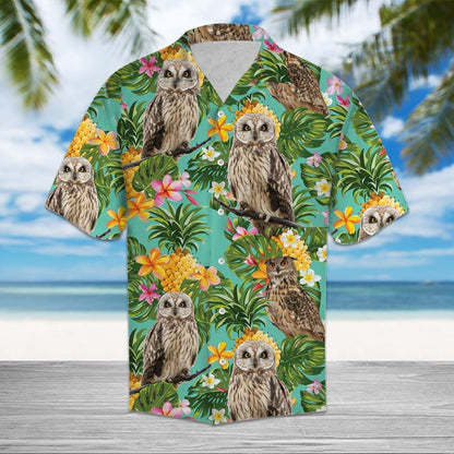 Tropical Pineapple Owl H67076 - Hawaii Shirt