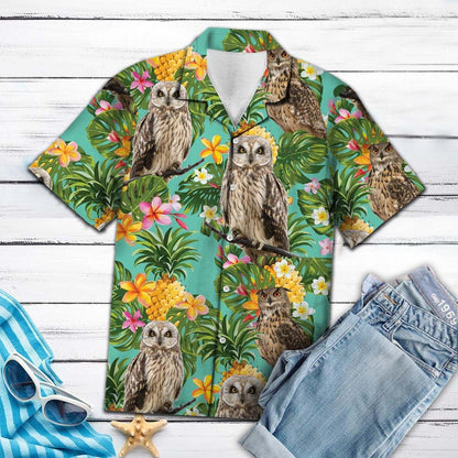 Tropical Pineapple Owl H67076 - Hawaii Shirt
