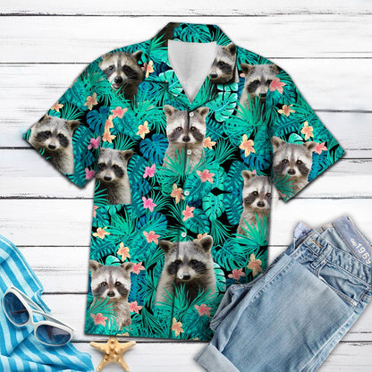 Raccoon Tropical T0707 - Hawaii Shirt