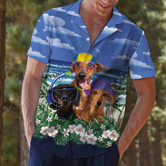 Dachshund Summer Beach T0707 - Hawaii Shirt