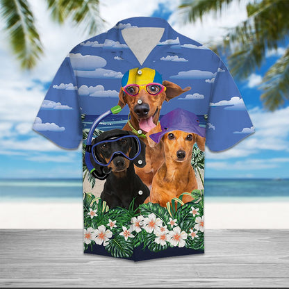 Dachshund Summer Beach T0707 - Hawaii Shirt