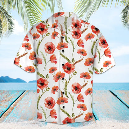 Amazing Red Poppy H67213 - Hawaii Shirt