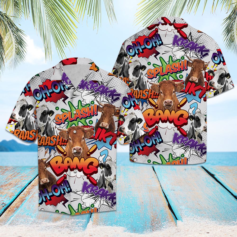 Cow Pop Art T0707 - Hawaii Shirt