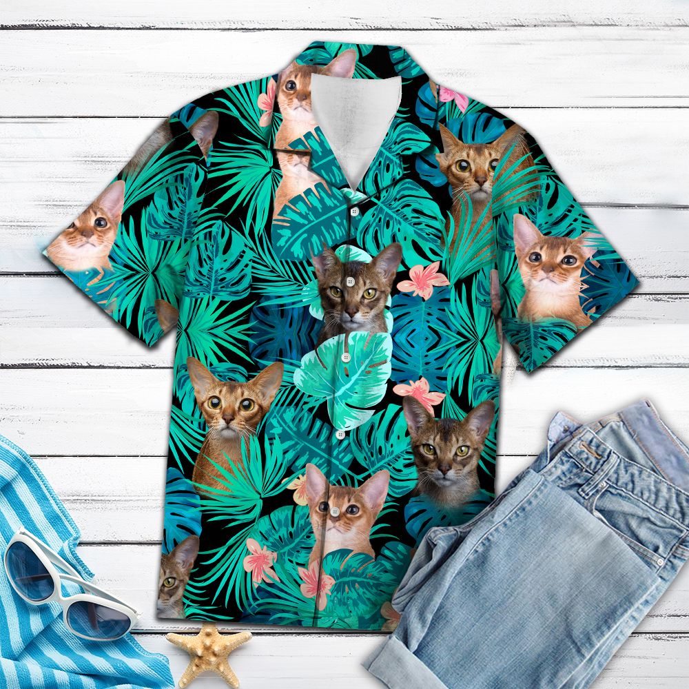 Abyssinian Green Tropical G5707 - Hawaii Shirt