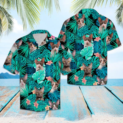 Cornish Rex Green Tropical G5707 - Hawaii Shirt
