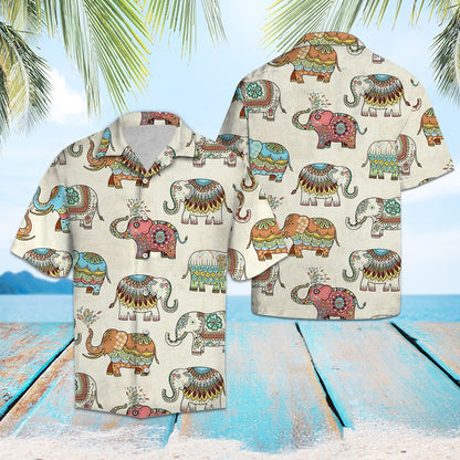 Mandala Elephants G5707 - Hawaii Shirt