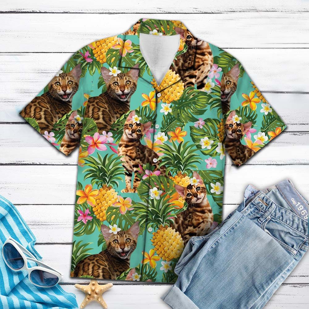 Tropical Pineapple Bengal H67077 - Hawaii Shirt