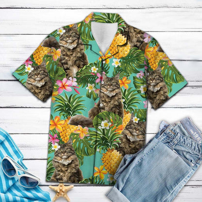 Tropical Pineapple Maine Coon H67078 - Hawaii Shirt