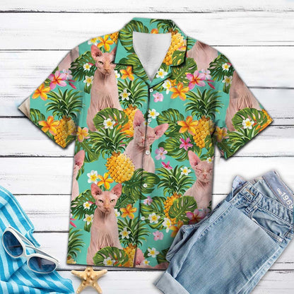 Tropical Pineapple Sphynx H67083 - Hawaii Shirt