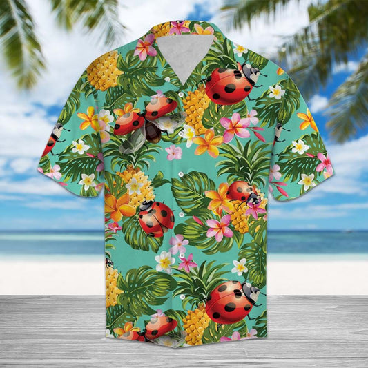 Tropical Pineapple Ladybug H77001 - Hawaii Shirt