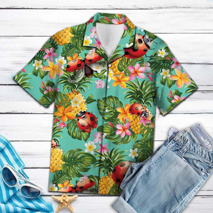 Tropical Pineapple Ladybug H77001 - Hawaii Shirt