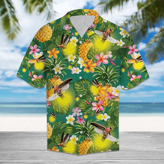 Tropical Pineapple Firefly H77003 - Hawaii Shirt