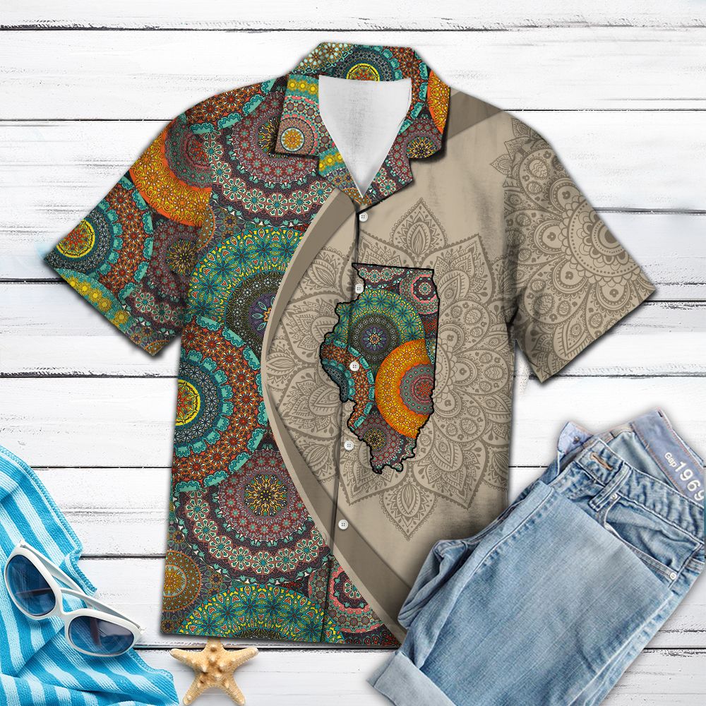 Illinois Mandala H77046 - Hawaii Shirt