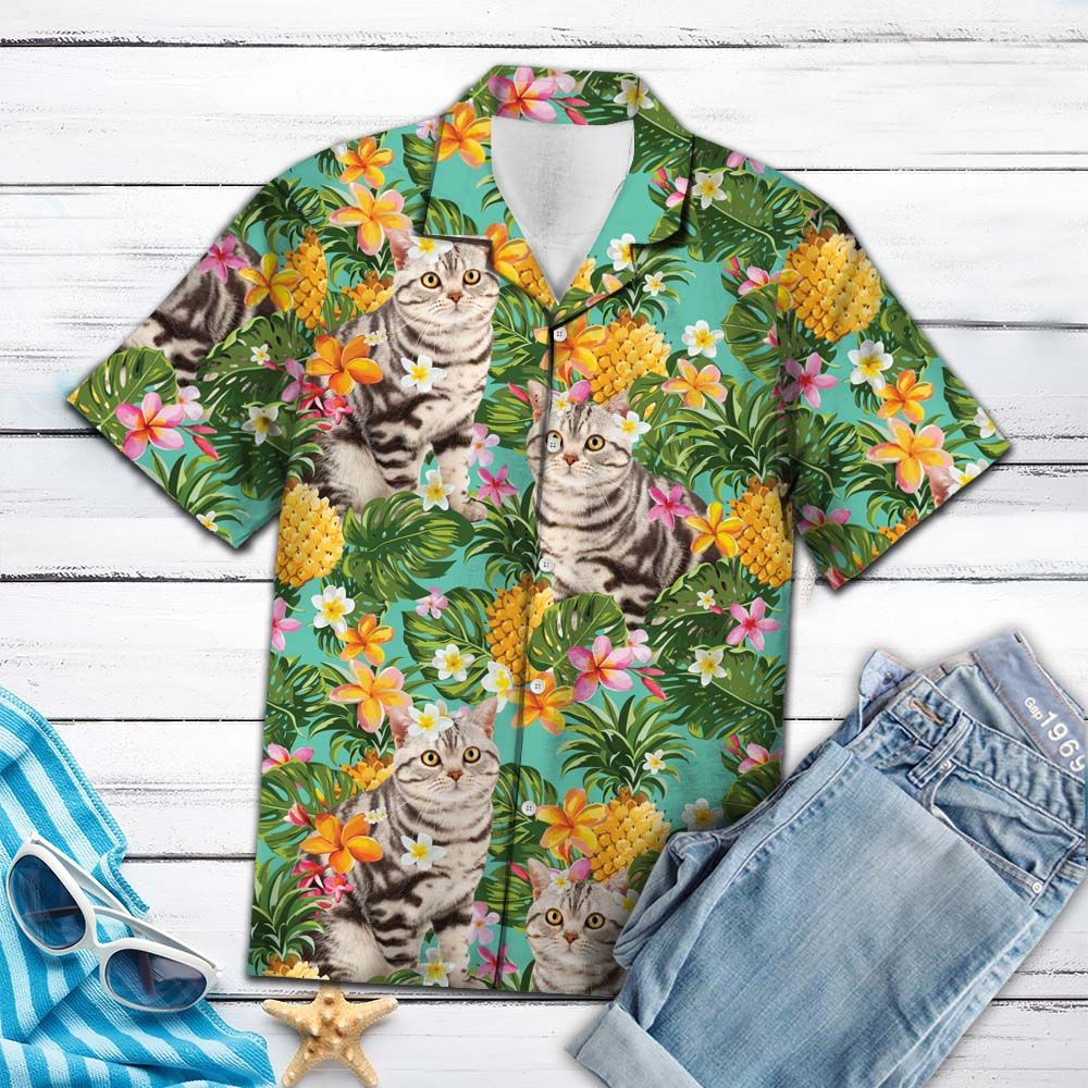 Tropical Pineapple American Shorthair H77029 - Hawaii Shirt