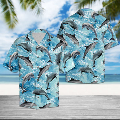 Dolphin Wave Water T0707 - Hawaii Shirt